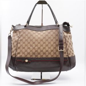 Authentic Gucci GG Canvas Mayfair Shoulder Bag